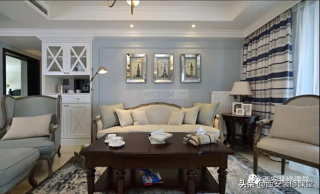 沙发背后没有墙怎么解决,沙发墙短最好的补救措施中式