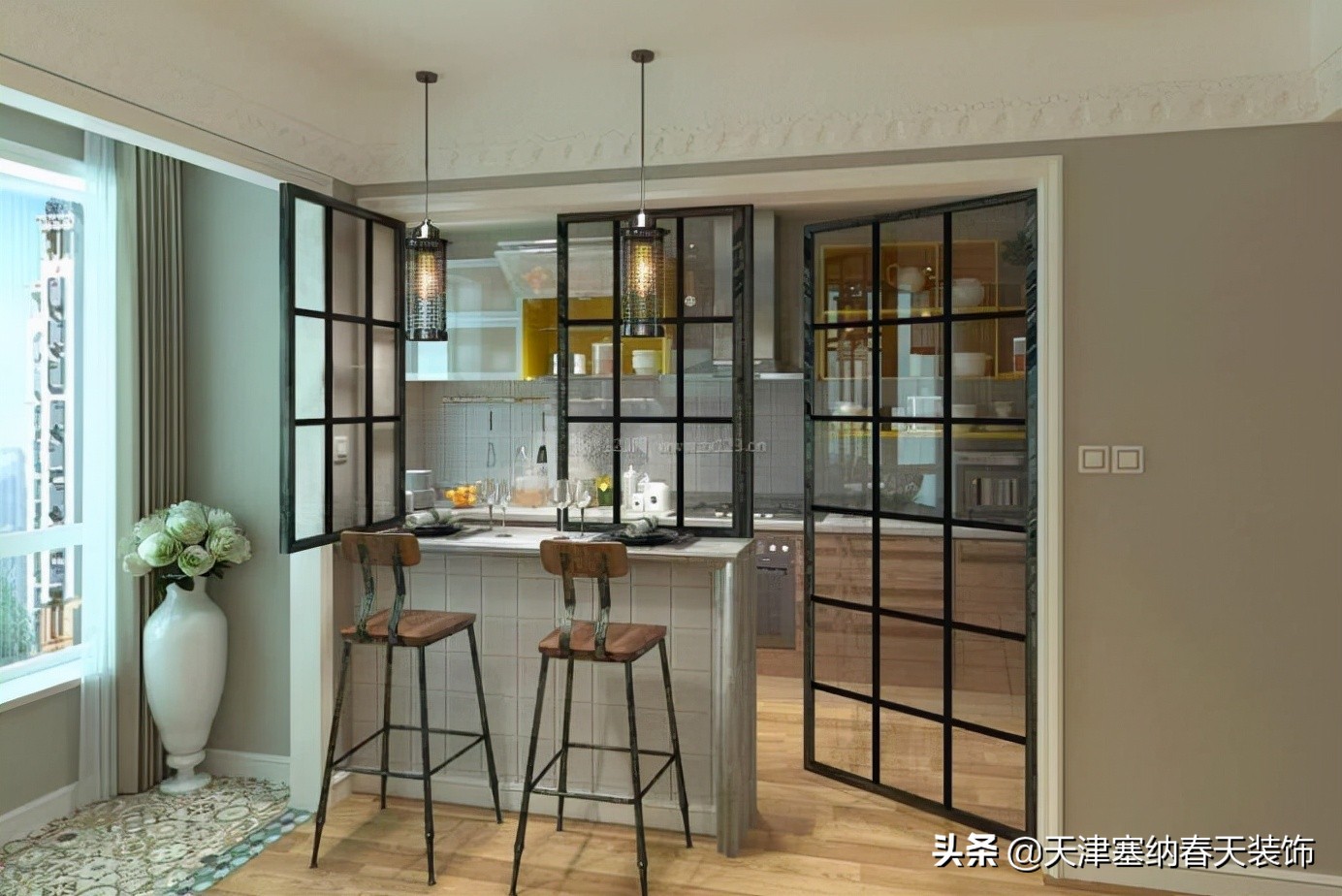 家庭装修吧台厨房,装修厨房和吧台