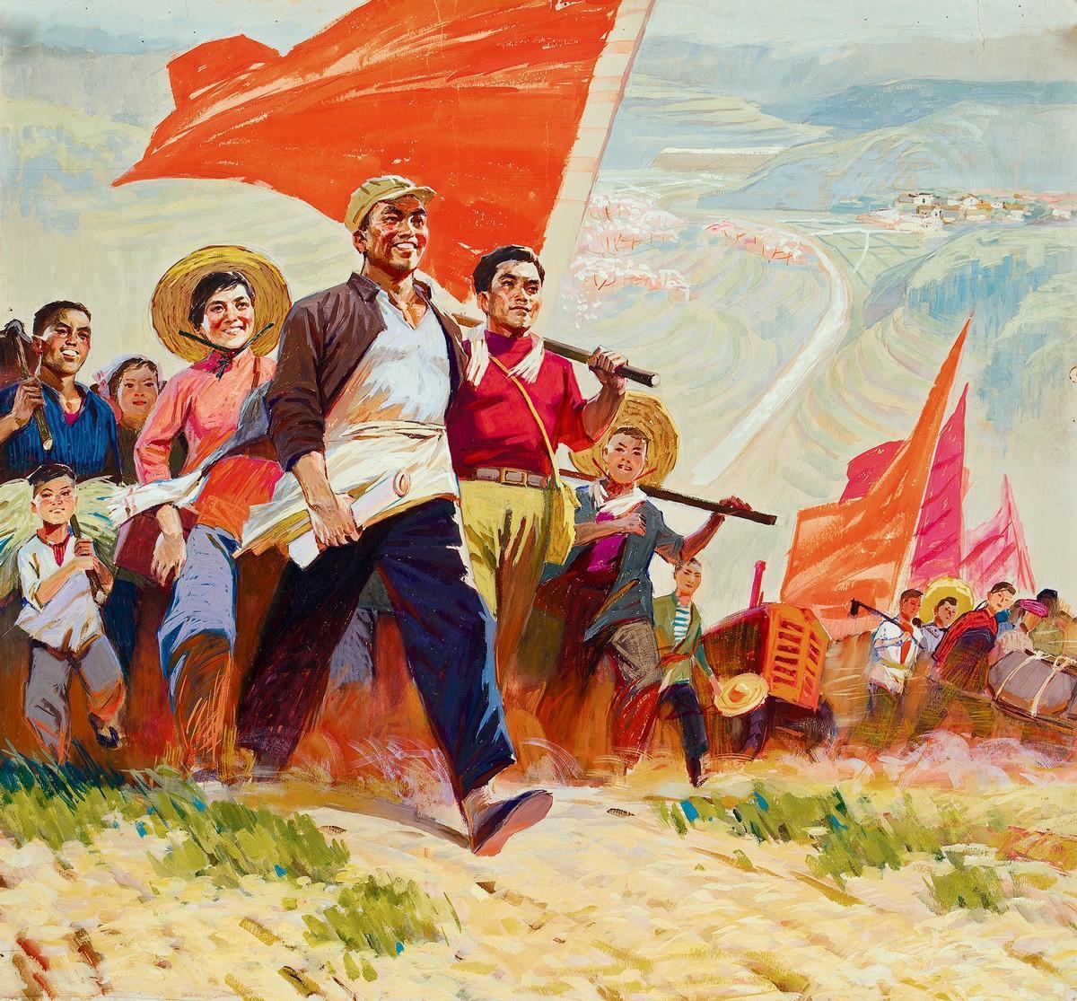 中国70年代的画,怀旧70年代的单张年历画