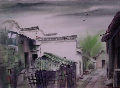 宁波著名水彩画家孙宁,孙宁水彩100幅欣赏