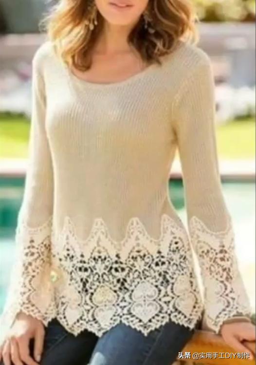 棉麻蕾丝边衬衫,布艺镂空衬衫