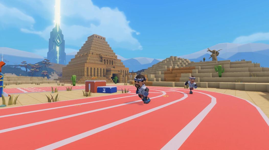 玩家在《方块方舟》暮光森林办跑酷运动会，倒霉选手被陷阱坑惨