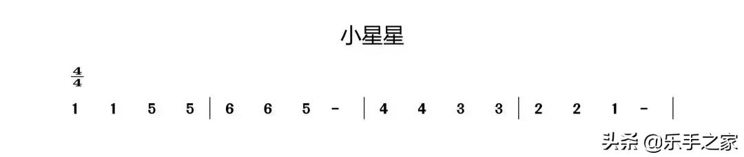 强弱音谱教学入门小星星,小星星单音谱教学