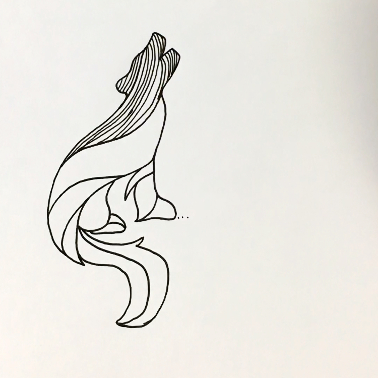 禅绕画，真没想到还可以这样画出一只狼！太有艺术感了吧？