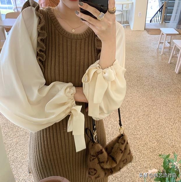 韩版穿搭女装高级感春,女装毛衣新款韩风搭配