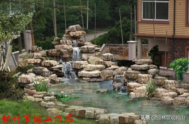 自己动手做墙壁假山流水景观,自己动手制作假山假石块