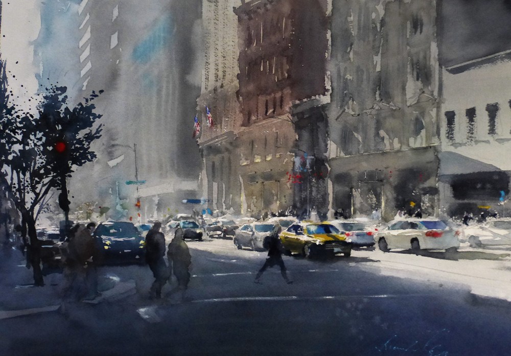 艺术家的水彩风景画,德国水彩油画艺术欣赏