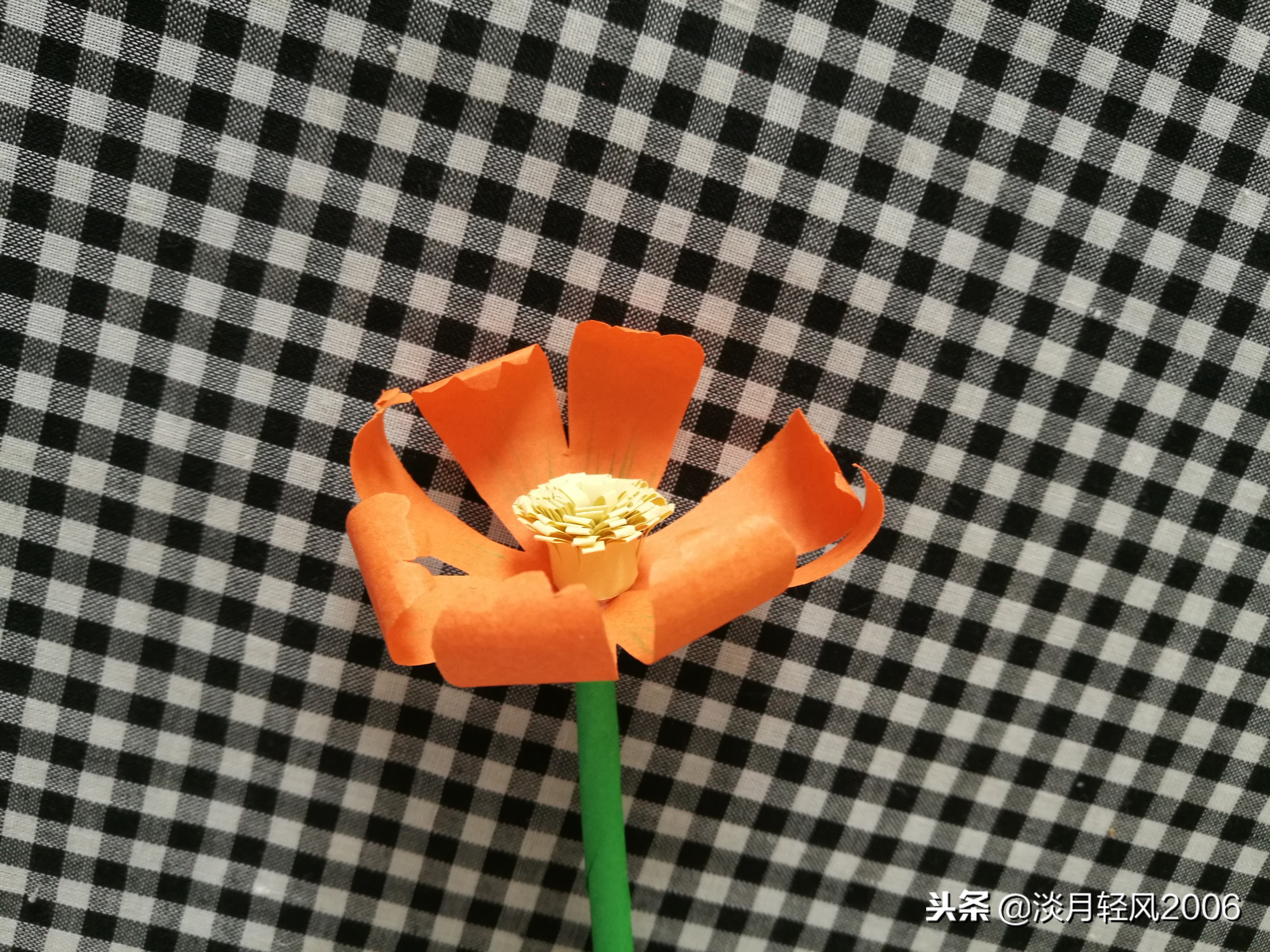 卡纸手工制作花朵最简单的做法,儿童卡纸手工制作花简单