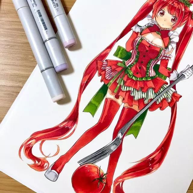 马克笔手绘画动漫,马克笔手绘动漫临摹素材