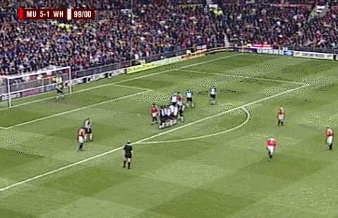 卡洛斯贝克汉姆任意球经典场面,贝克汉姆圆月弯刀十大任意球