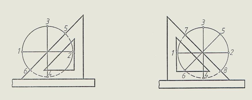 机械制图基本作图练习1,机械制图基础知识圆的画法