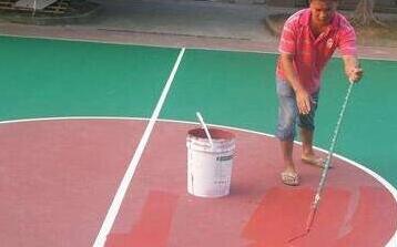 篮球场彩色塑胶施工,篮球场塑胶地面施工工程