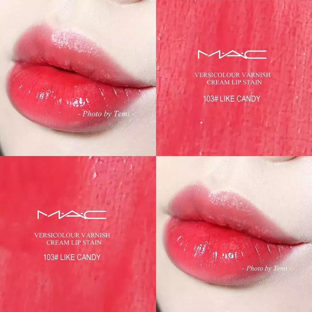mac全新雾面口红,mac唇釉dancewithme试色