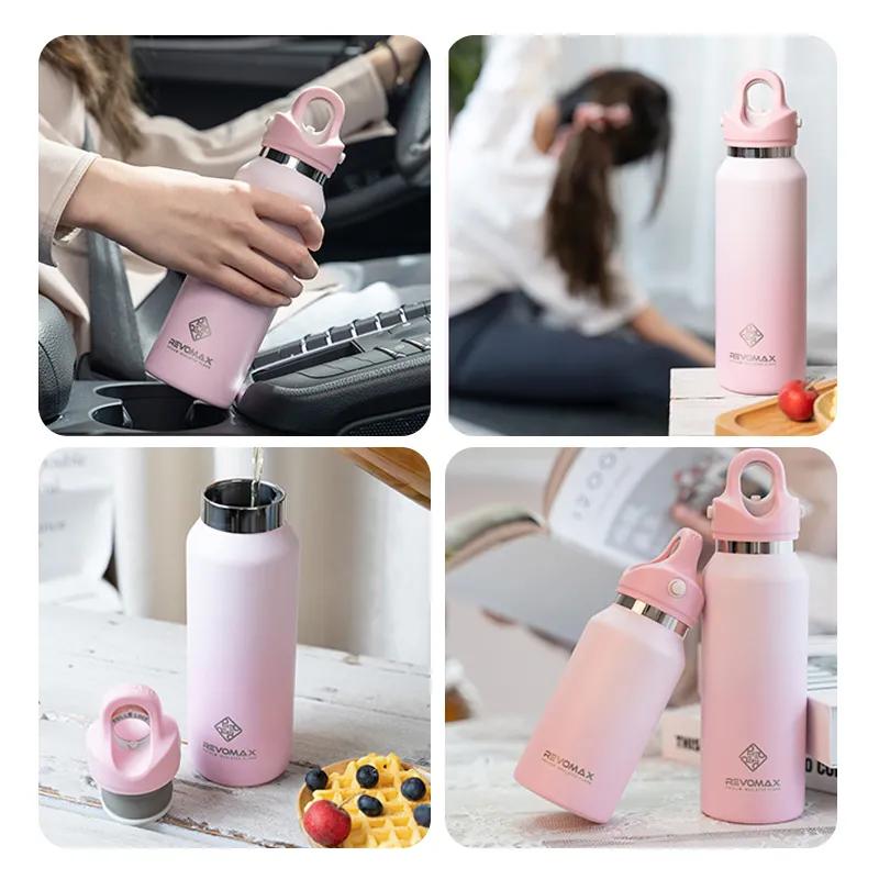 正品便携式一键开盖水杯,无需手拧保温水杯