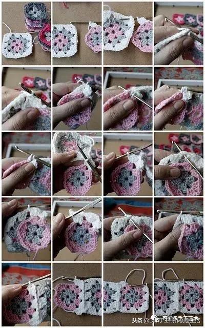 钩拼接毛毯教程,钩拼接毛毯的编织视频
