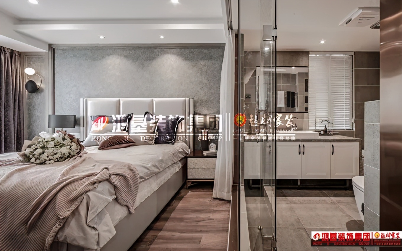 大平层美式轻奢风格,轻奢高级灰美式装修