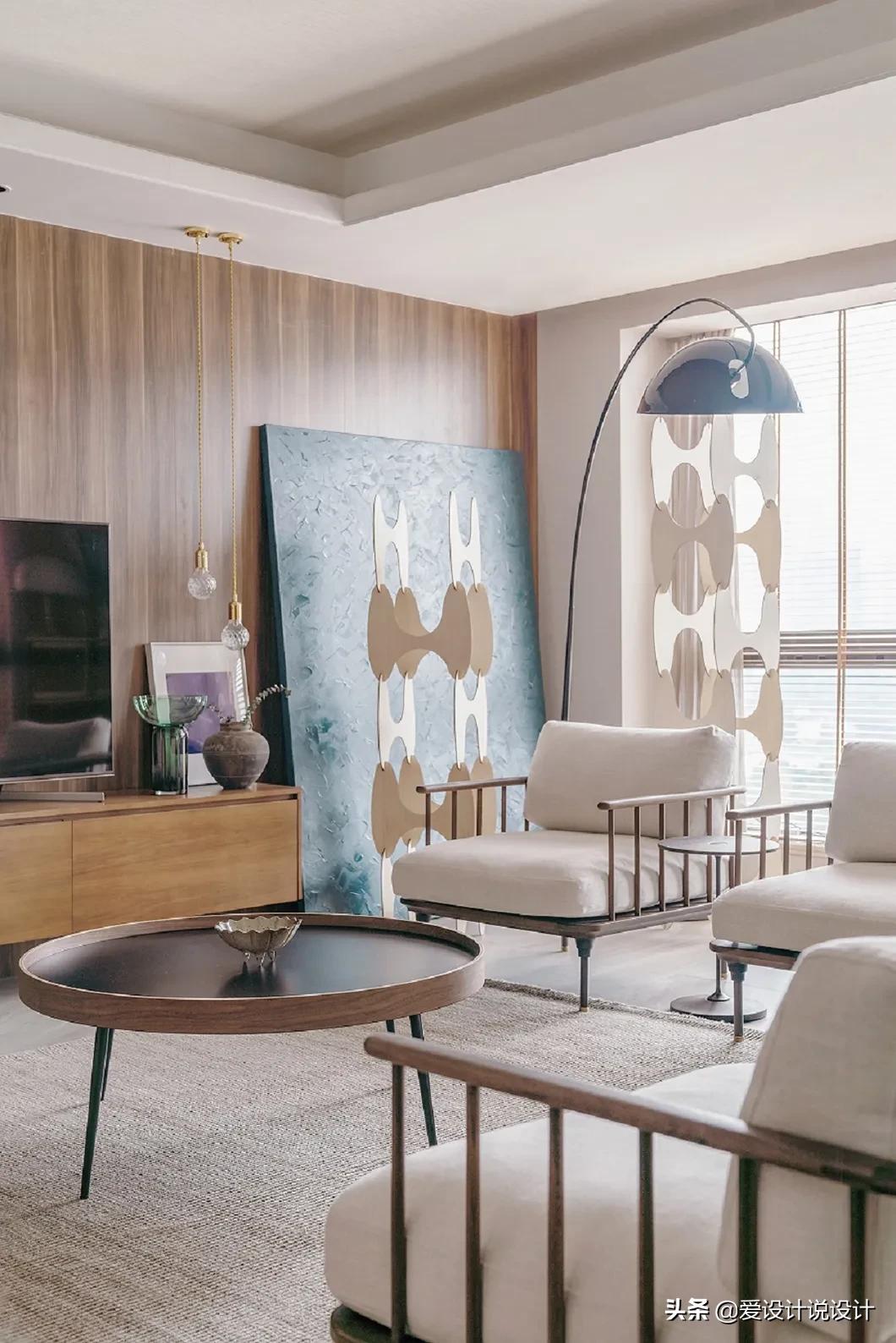 原木是让人清新脱俗的风格,现代简约和原木风混搭