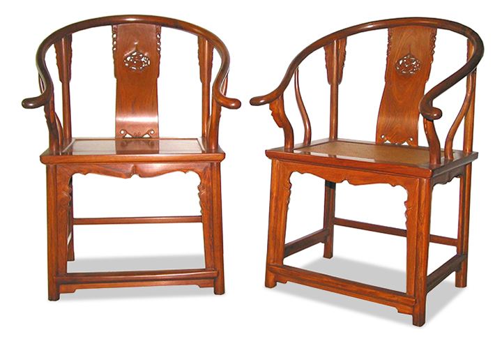 中式便宜红木家具圈椅搭配效果图,红木家具圈椅解析图片