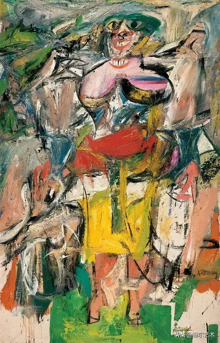 丹麦画家蒙森德风景油画作品欣赏,荷兰画家德库宁的油画作品无题