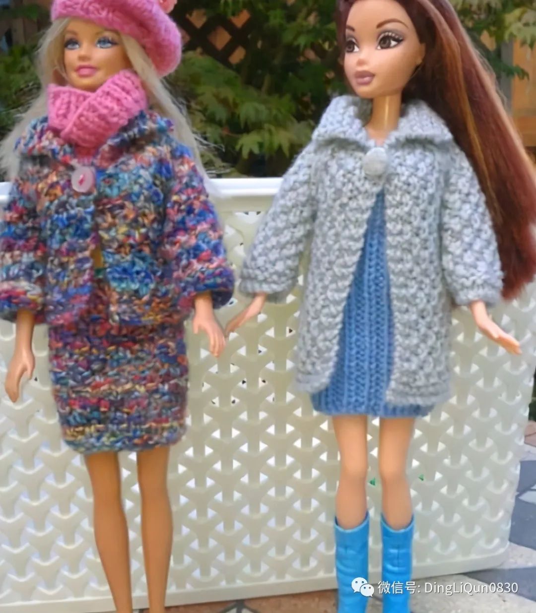 毛线编织芭比娃娃连衣裙图解,手工编织娃娃裙