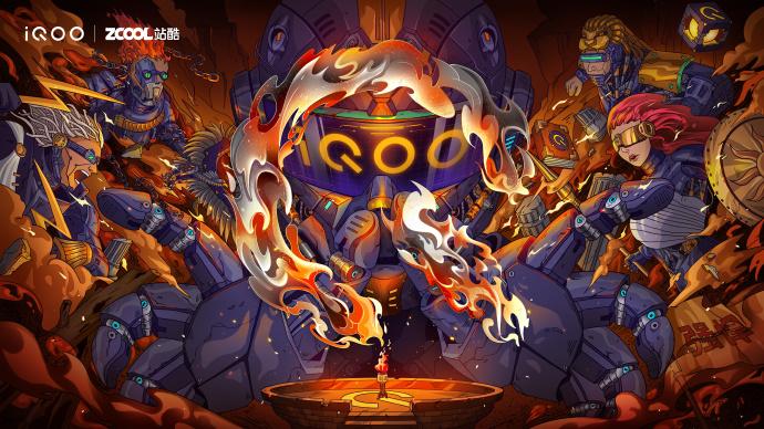 iqoo手机手绘pop海报,vivoiqoo海报手绘