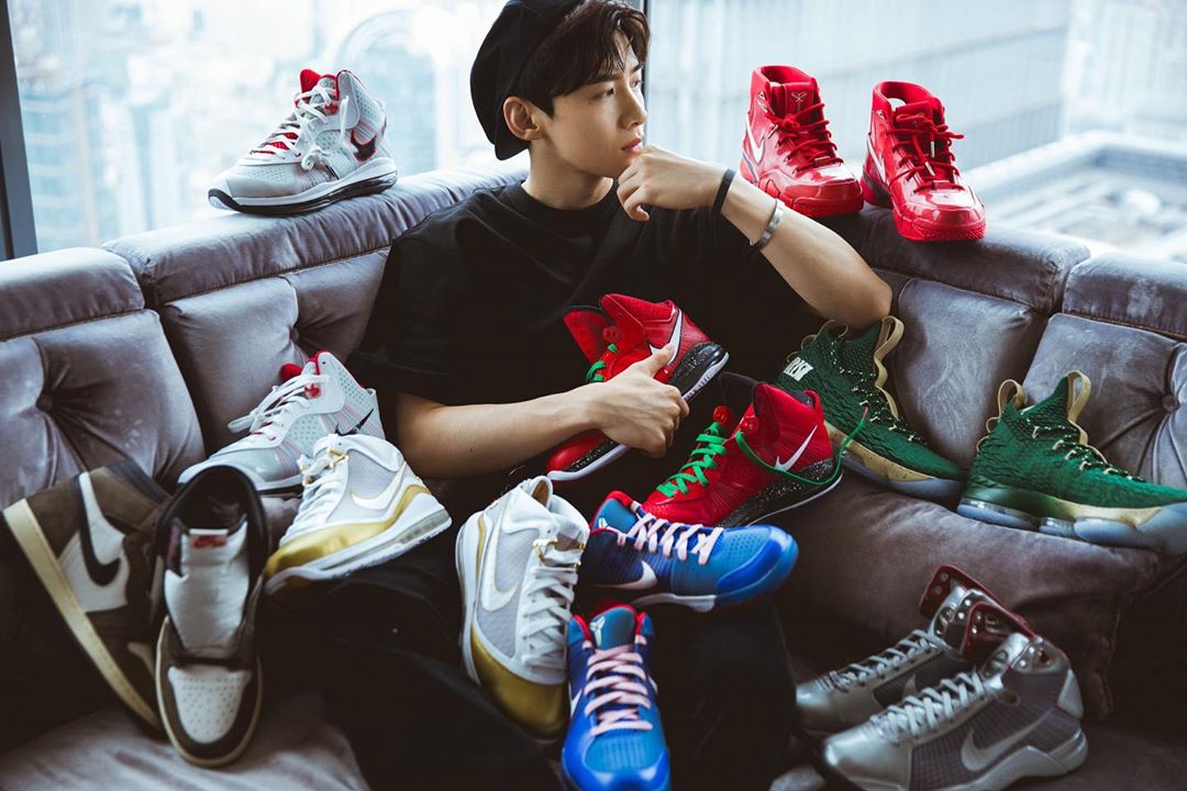 白敬亭耐克篮球,白敬亭球鞋sneaker