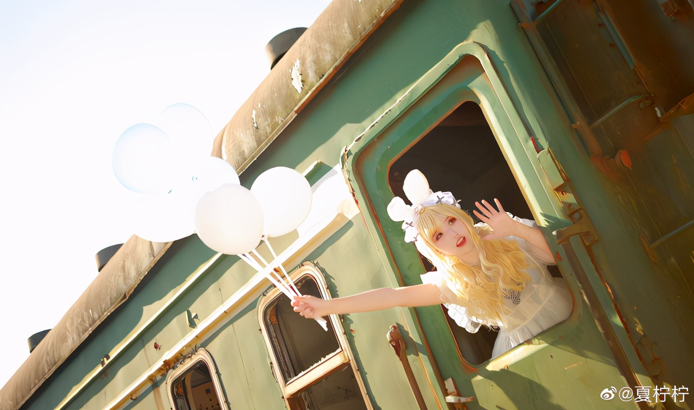 夏日感满满的lolita,lolita粉色气球