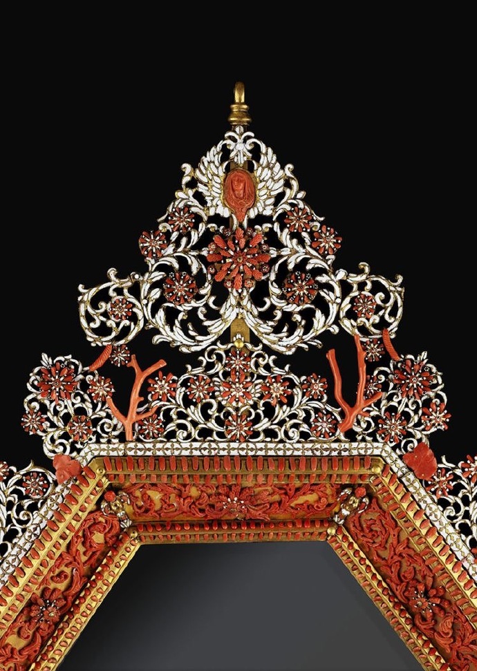 红珊瑚雕刻装饰,红珊瑚珠子雕刻