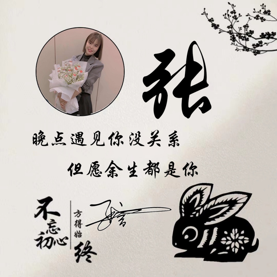 结合自己头像和姓氏的微信头像,可换字带姓氏的微信头像图