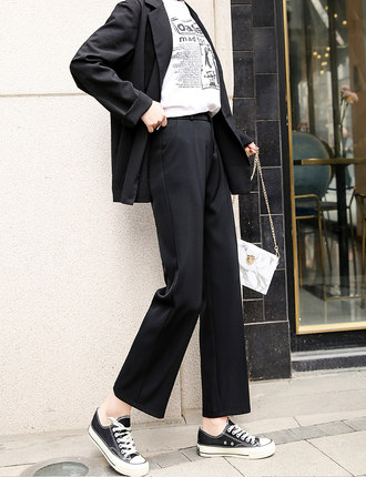 阔腿裤高腰百搭秋冬高级感,百搭洋气时髦阔腿裤秋冬