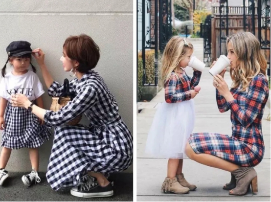 亲子装一家三口高级感亲子照,亲子穿搭技巧视频教程