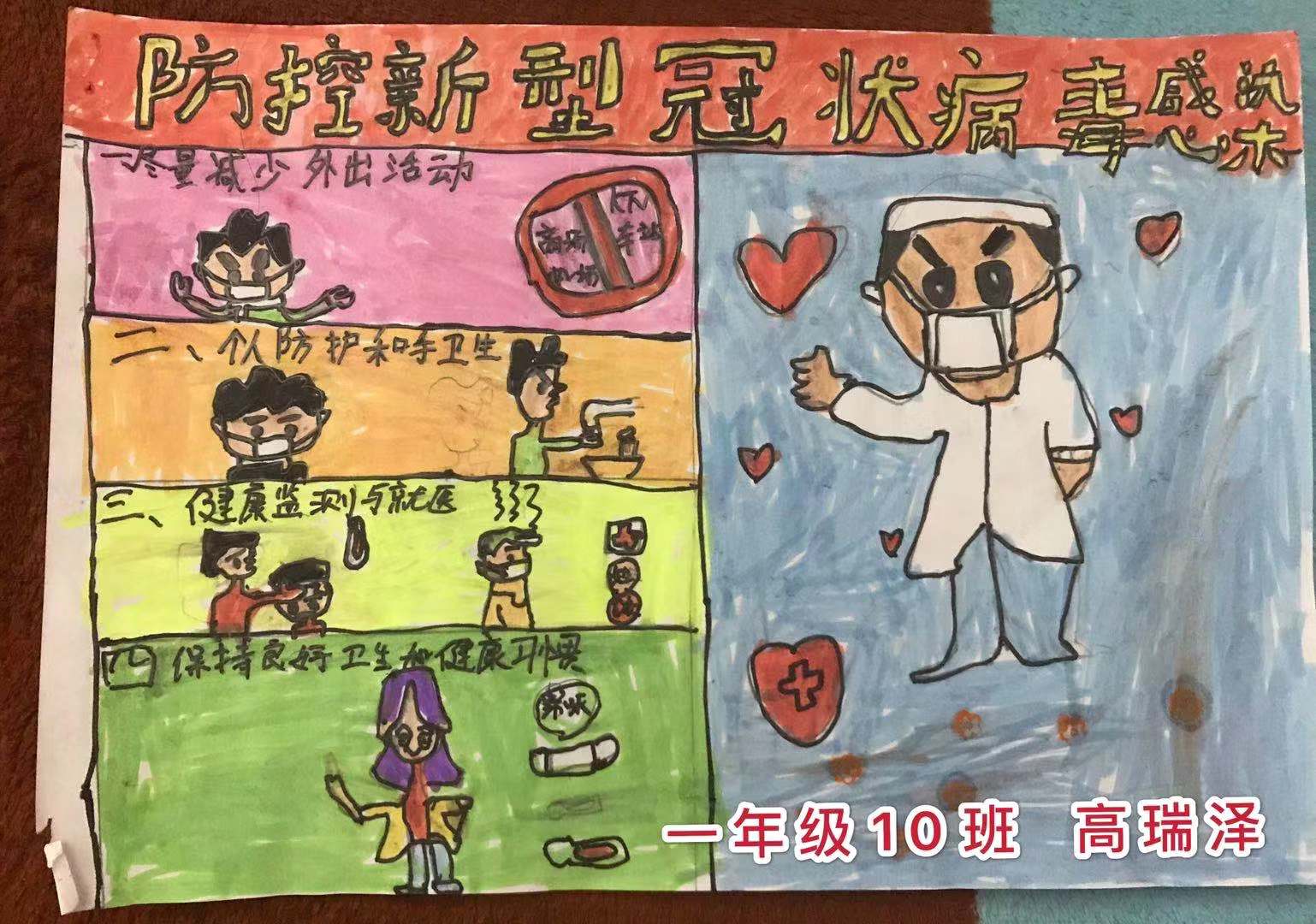 防疫不松懈我们在行动绘画图片,防疫行动宣传绘画