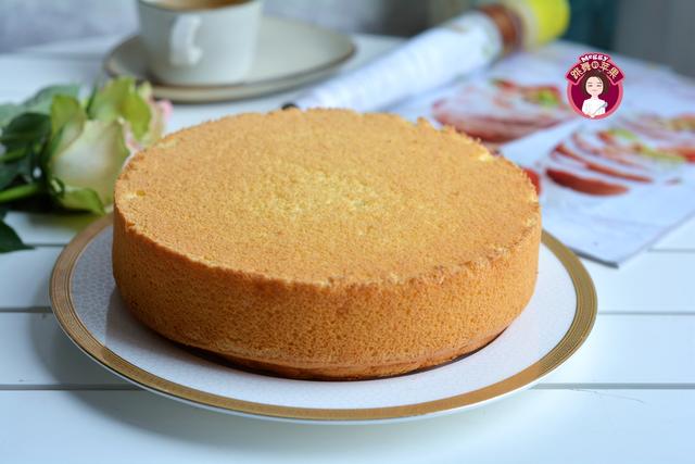 抹茶戚风蛋糕不用油,无油无糖蛋糕10寸