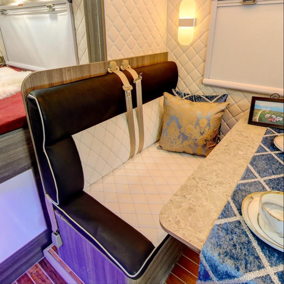 房车卡座座椅尺寸,房车卡座沙发区