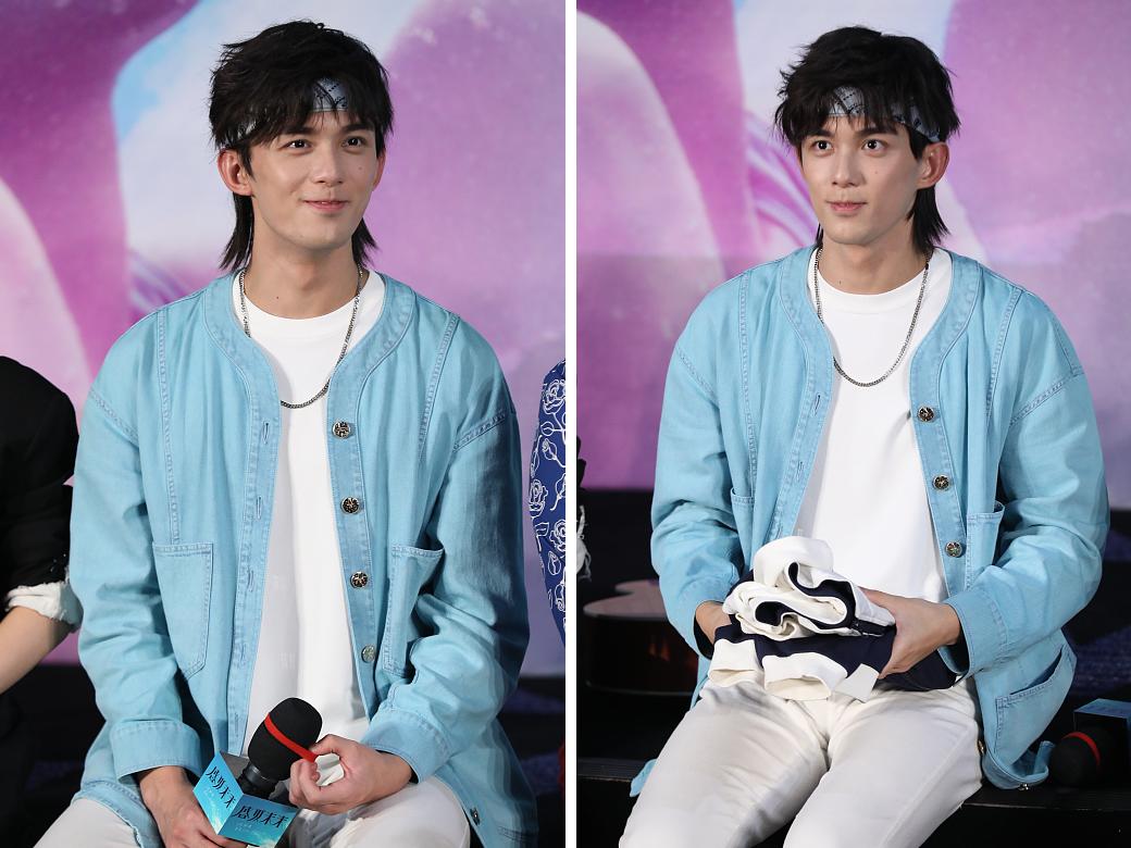 吴磊黑色卷发日常造型,吴磊发型同款