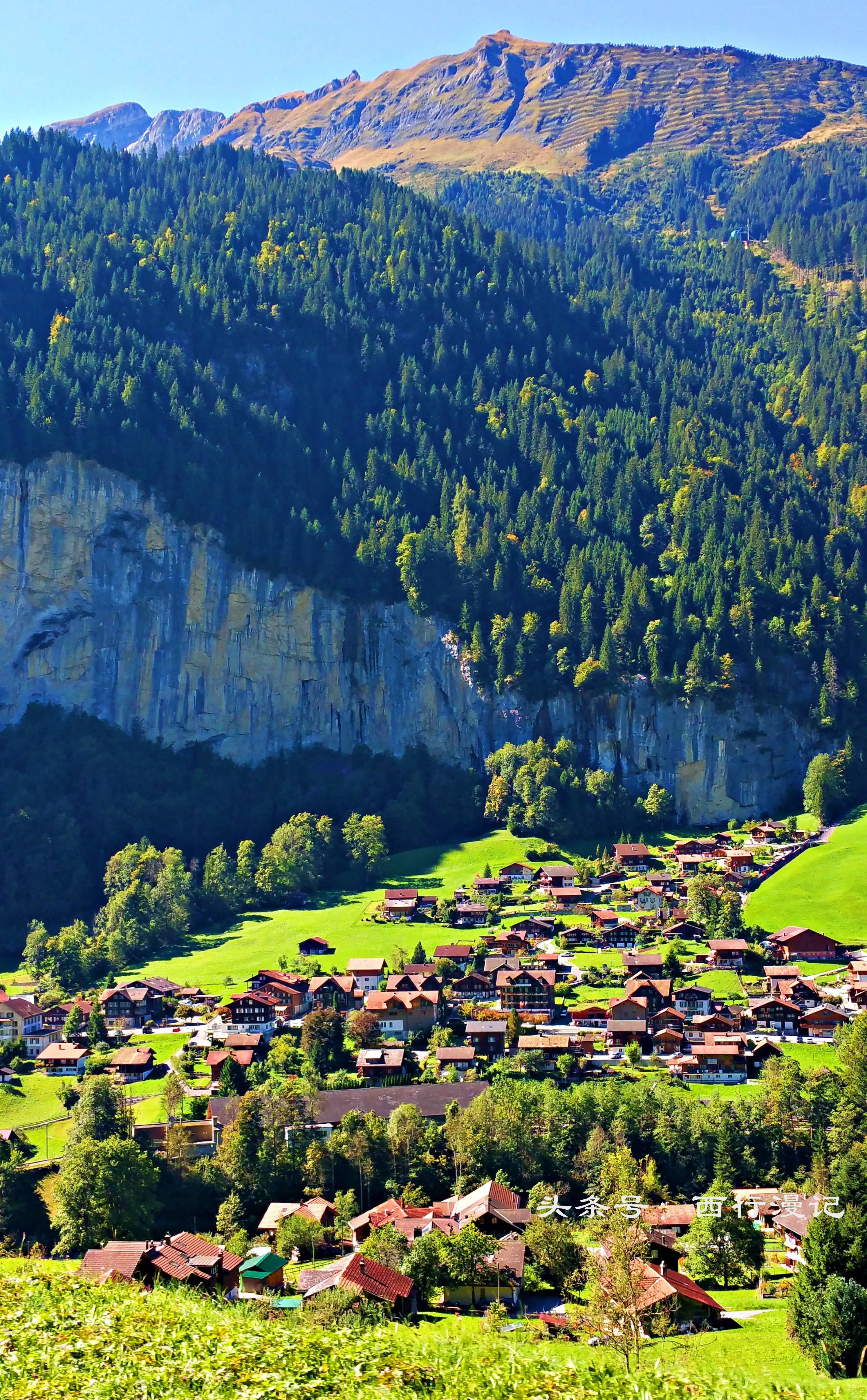 瑞士风景绝美的山,瑞士绝美的山村风光