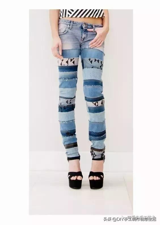 牛仔裤改造小点子,牛仔裤裤脚创意简单改造