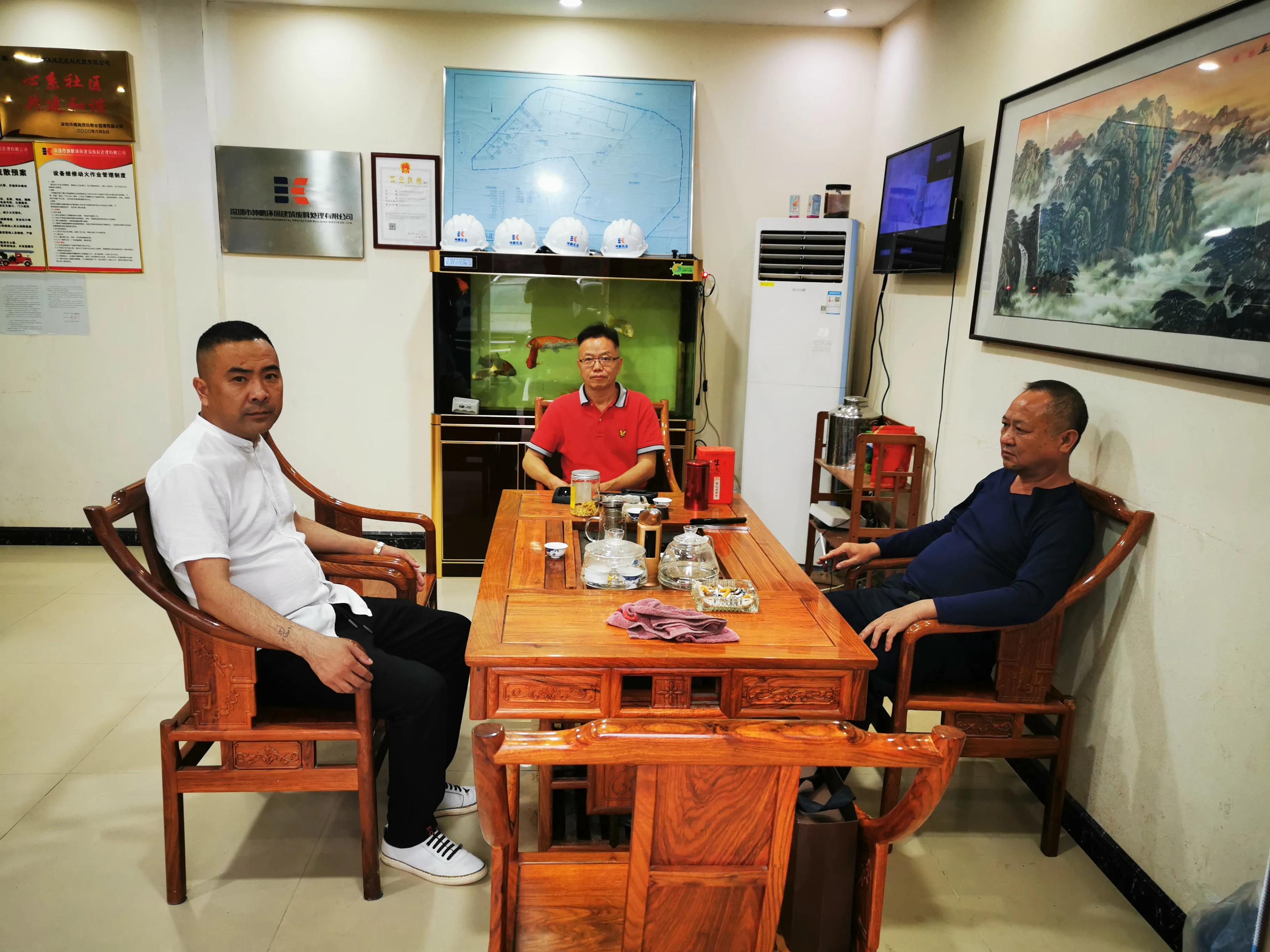 商会领导走访会员企业之十：深圳市坤鹏环保建筑废料处理有限公司