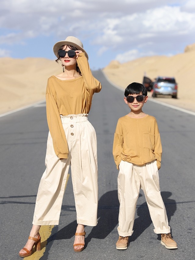 流行穿搭亲子装,小个子胖妈妈汉服亲子装