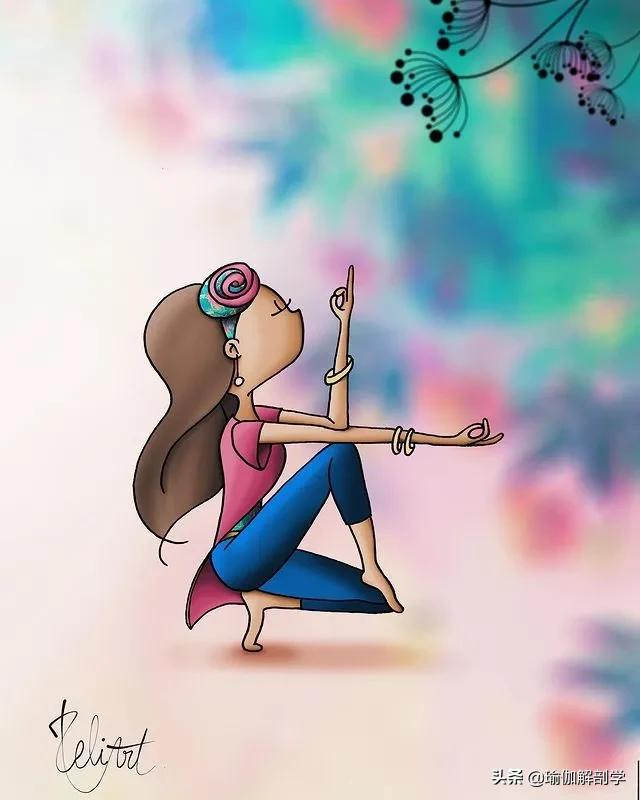 ins瑜伽漫画图片,瑜伽小人唯美漫画