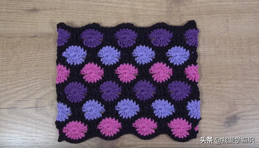 高雅钩针花朵100款图解,漂亮的钩针配色花样太美建议珍藏
