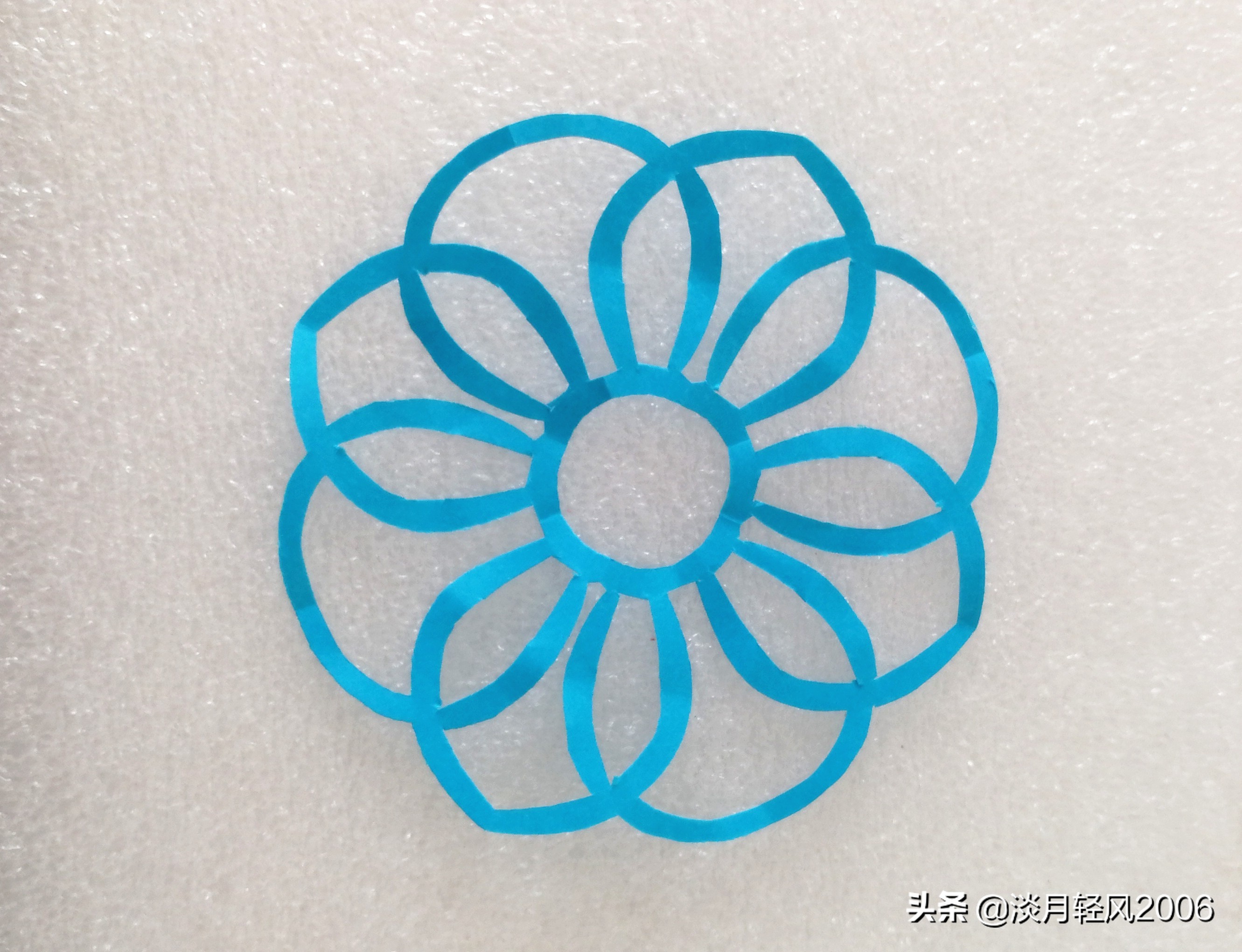 剪简单剪纸团花图案,剪纸手工花样大全图片步骤