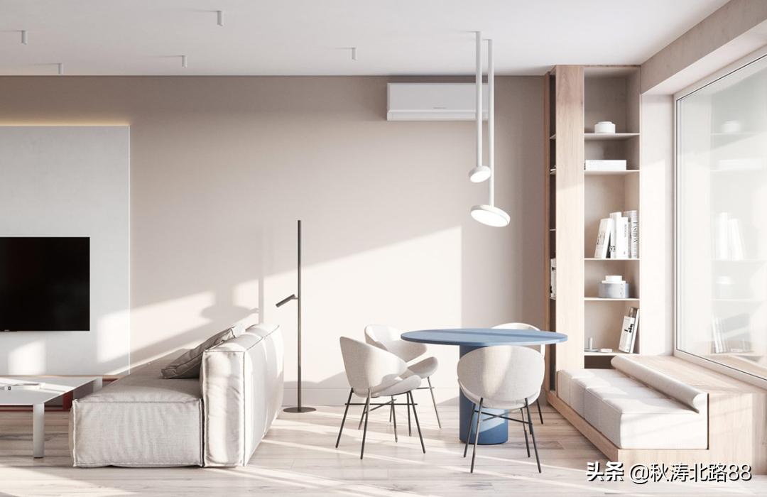 餐厅与阳台之间做个小吧台效果图,法式半开式厨房餐厅隔断吧台一体