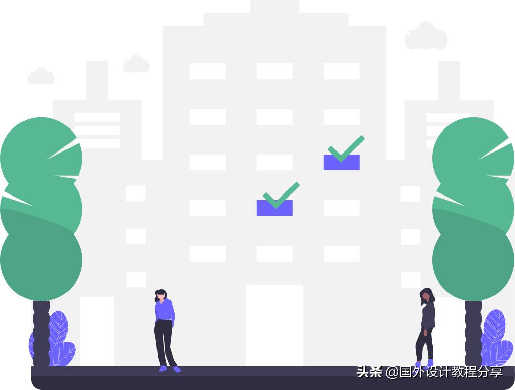 扁平矢量插画色彩教程,扁平矢量家具插画