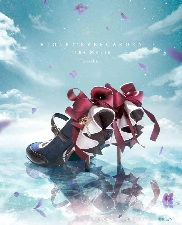 紫罗兰永恒花园联名高跟鞋,紫罗兰花园高跟鞋