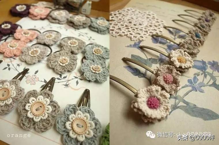 毛线钩精致的饰品,毛线钩织成品小玩意