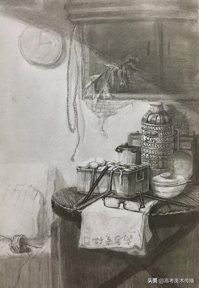 清华美院素描静物,清华美院高考素描