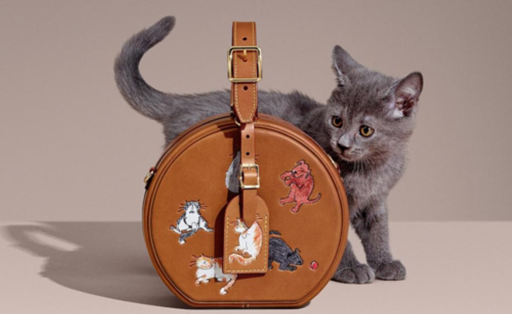 lv猫咪联名款包包,lv老花与猫联名