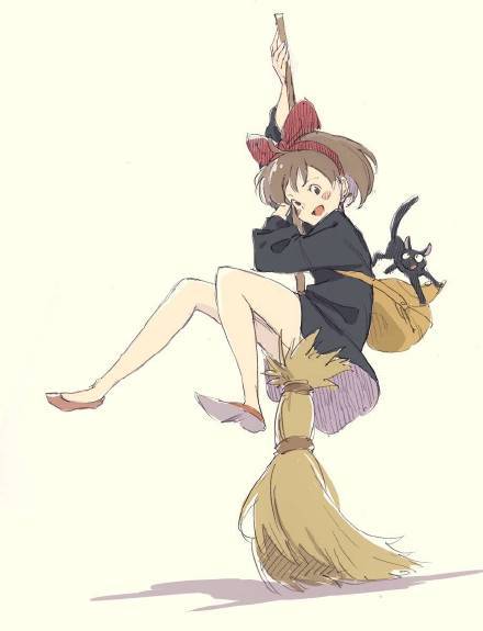 魔女宅急便绘画,魔女宅急便手绘