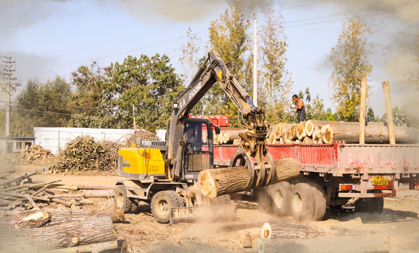 挖掘机抓木机和抓钢机有什么区别,轮式挖掘机抓木机徐工